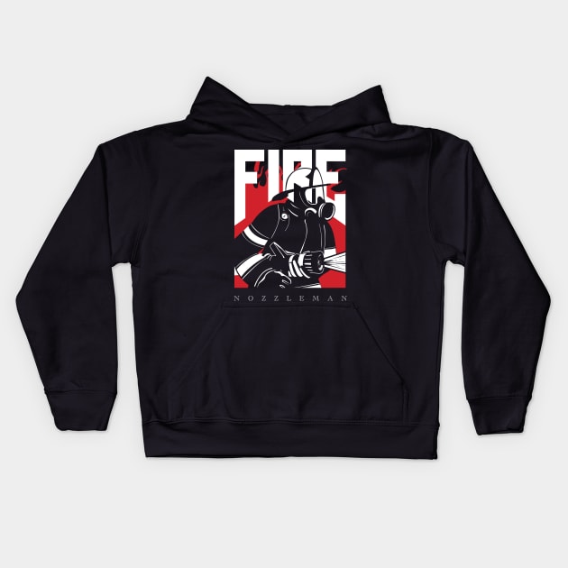 Fire Set No. 2 - Nozzleman Kids Hoodie by The Fire Place